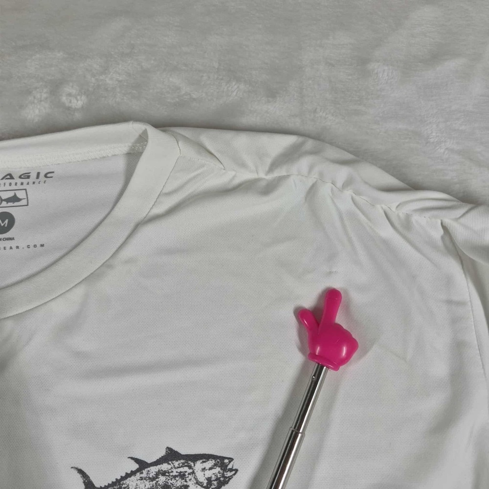 Pelagic Aquatek Gyotaku Long Sleeve Tee Shirt Men's Medium White Fishing NWT - Picture 11 of 12